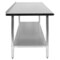 Emma and Oliver Stainless Steel 18 Gauge Prep and Work Table with Backsplash and Shelf, NSF